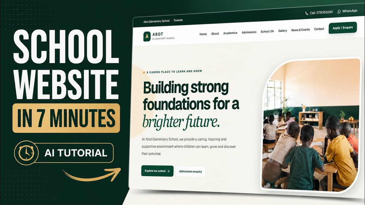 ChatGPT Built This School Website in Minutes 😳.  Full Tutorial