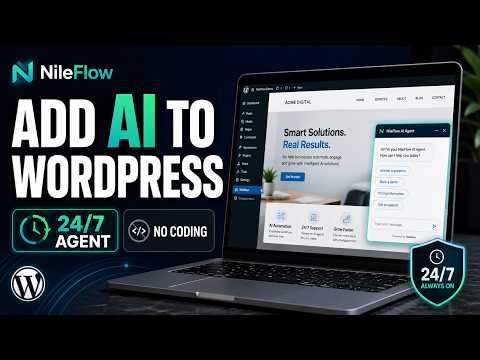 How to Add an AI Agent to Your WordPress Website No Coding | NileFlow Tutorial