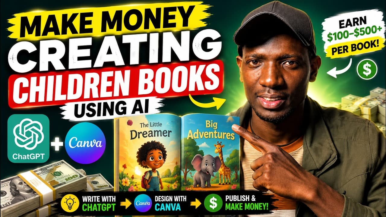 How I Make Money Creating AI Children's Books with ChatGPT & Canva Step by Step