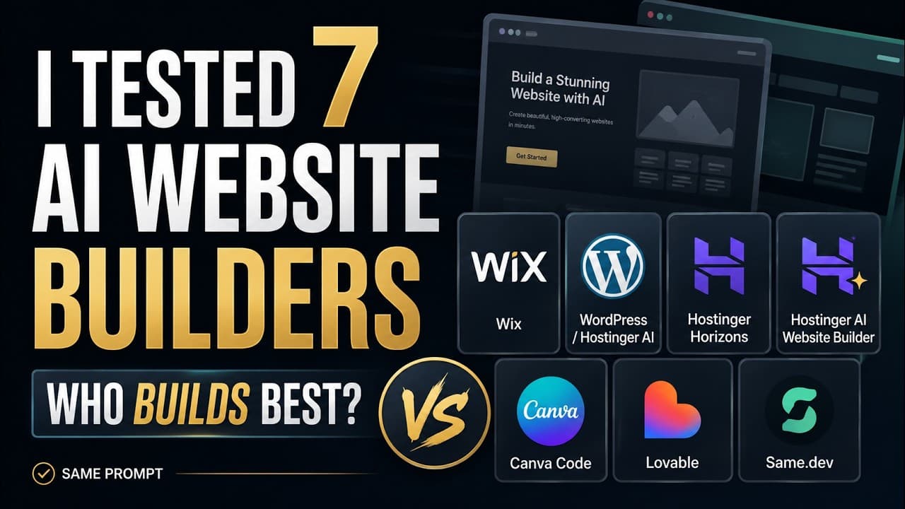 I Tested 7 AI Website Builders — Can They Beat a Human Designer?