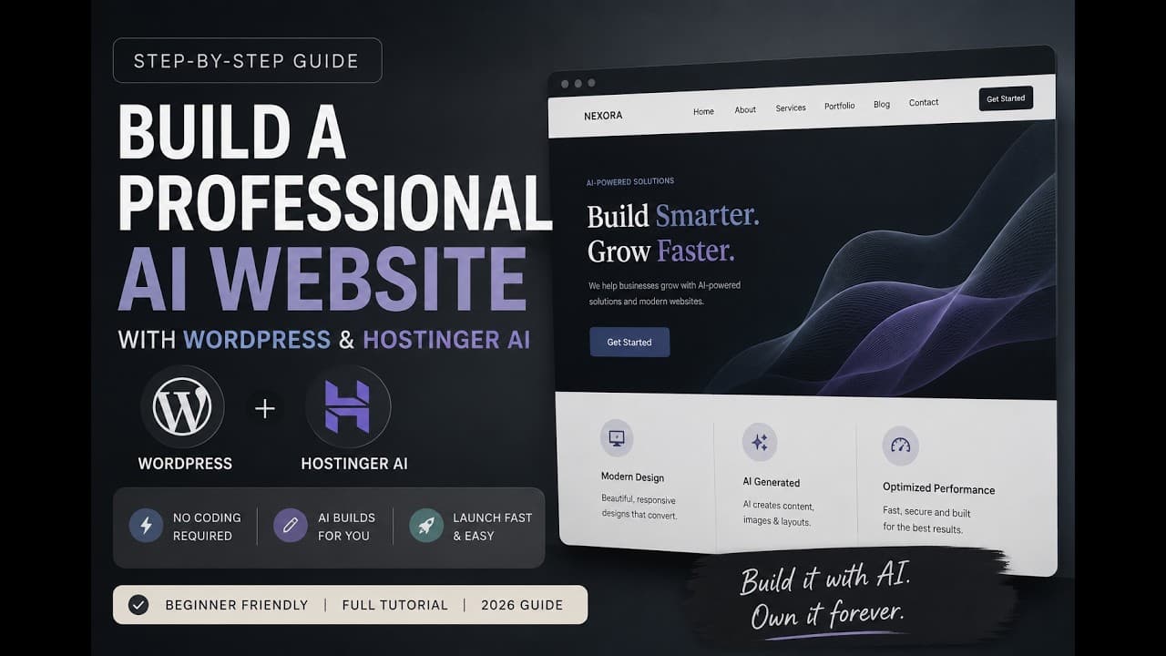 How to Build a Professional AI Website with WordPress & AI Step by Step Tutorial 2026