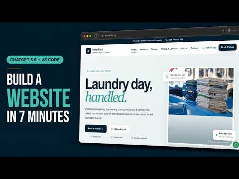 Build a Beautiful Business Website With ChatGPT 5 6 in 7 Minutes No Coding