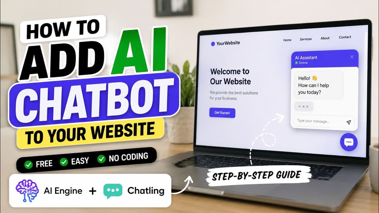 How to Add an AI Chatbot to Your Website (FREE) | AI Engine + Chatling Tutorial