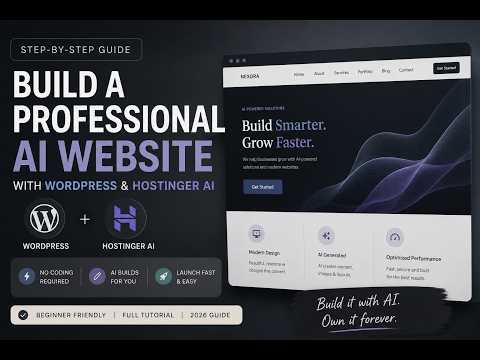 How to Build a Professional AI Website with WordPress & AI Step by Step Tutorial 2026